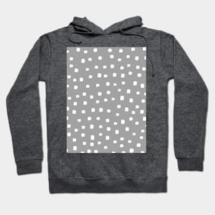 Grey and White Spotty Polka Dot Hoodie